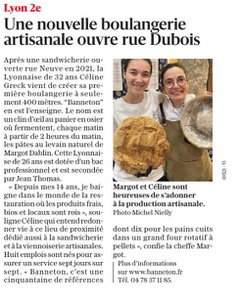 Concept Banneton Sandwicherie artisanale