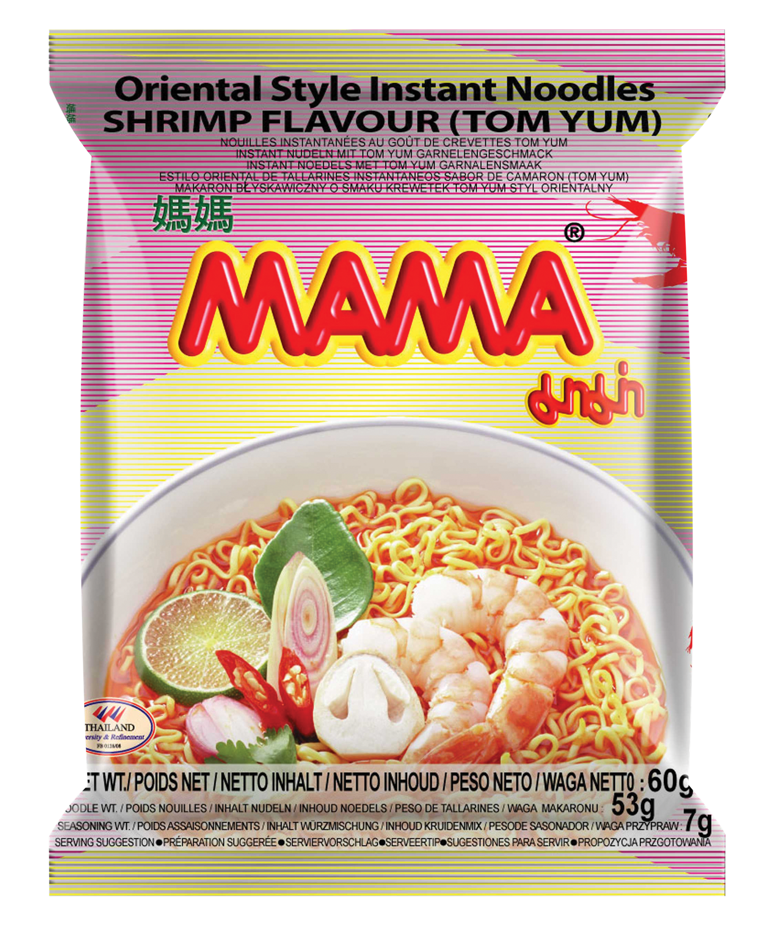 NOUILLES SAVEUR CREVETTE TOMYUM MAMA 60G