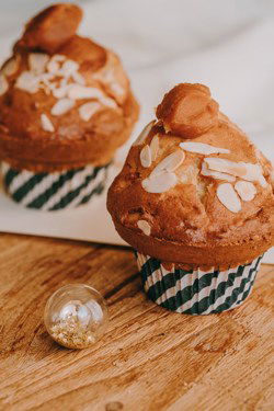 Image de Muffin Pommes amandes cœur caramel