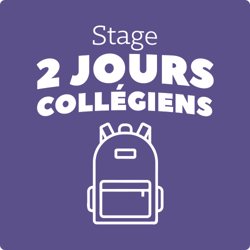 Image de STAGE 2 JOURS COLLEGIENS : du lundi 17 au mardi 18 avril 2023 de 09h30 à 16h45