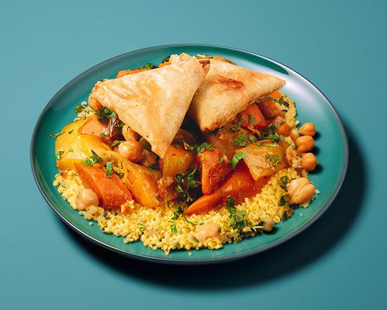 Couscous Samoussa poulet citron