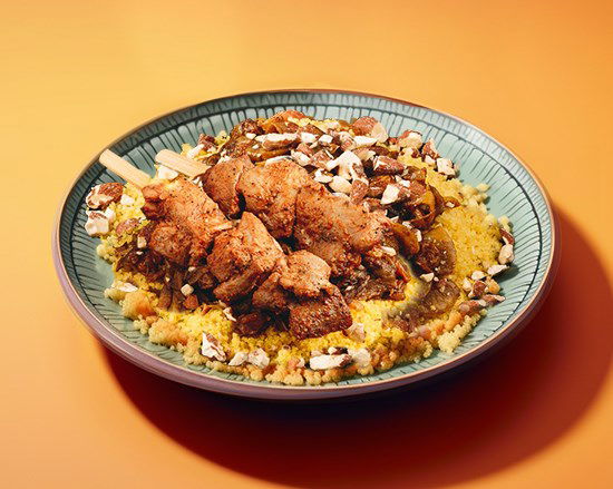 Couscous Tfaya Brochette de poulet