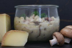 Image de Coquillettes à la crème de fromage, lardons & champignons