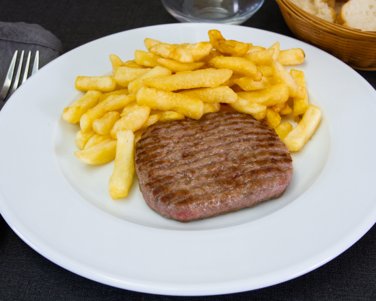 Steack haché (120 g) & frites enfant