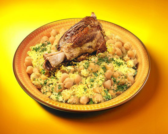 Couscous aux pois chiches agneau