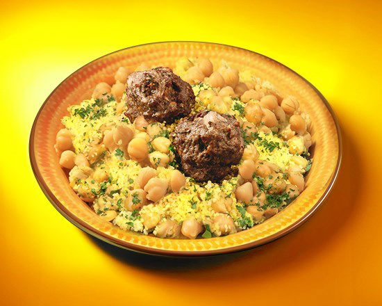 Couscous aux pois chiches boulette