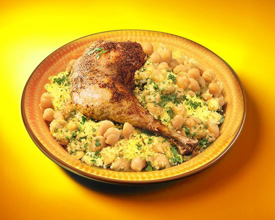 Couscous aux pois chiches poulet 