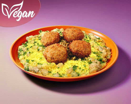 Couscous aux raisins falafel