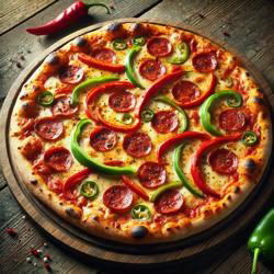 Pizza poivron chorizo 