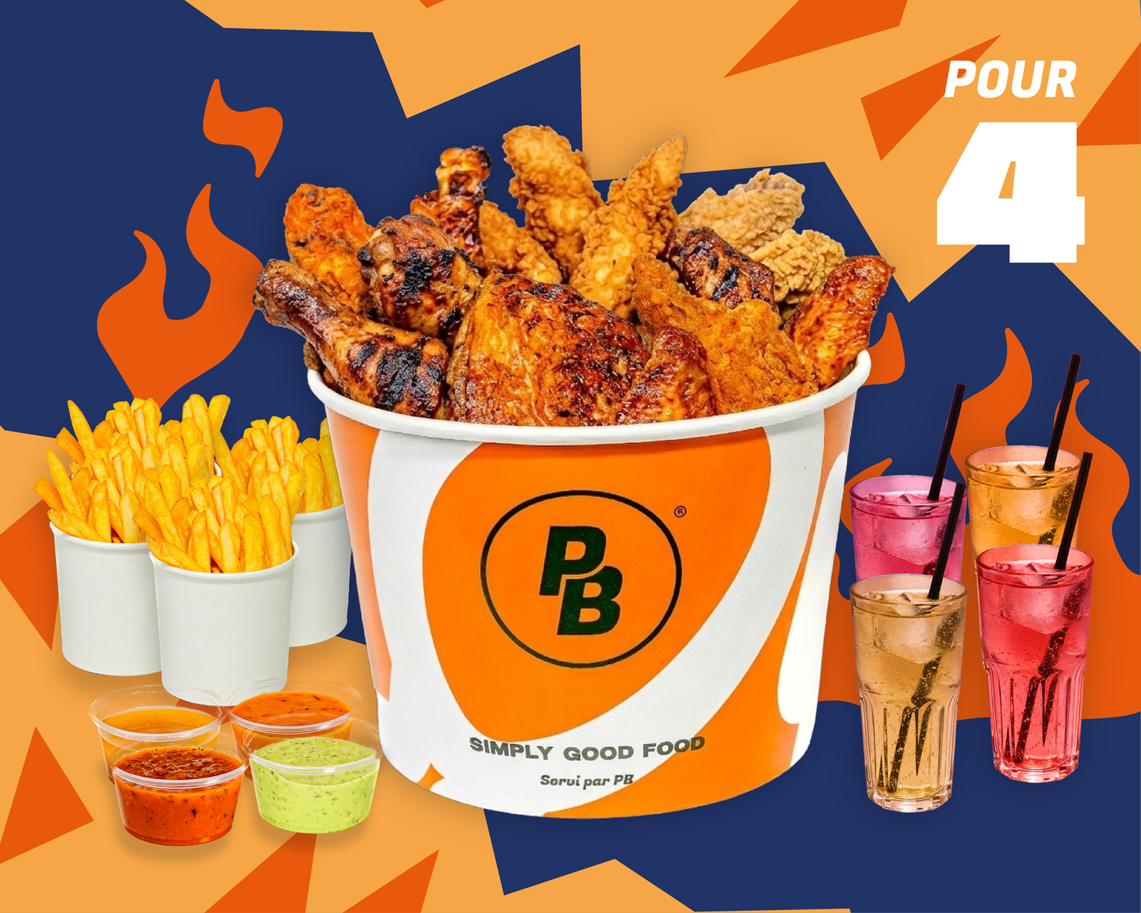 Menu Bucket pour 4
