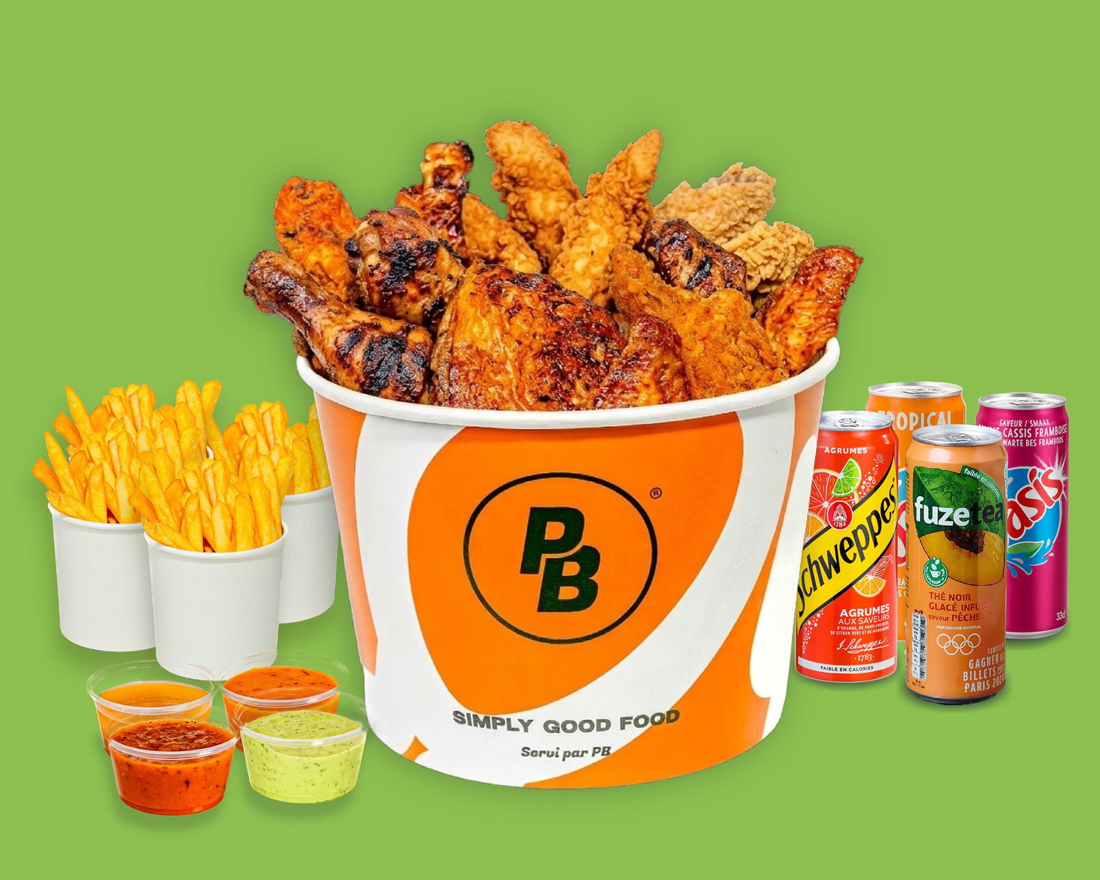 🍗🔥👨‍👩‍👧‍👦 Menu Bucket Family 24 Pièces Mix
