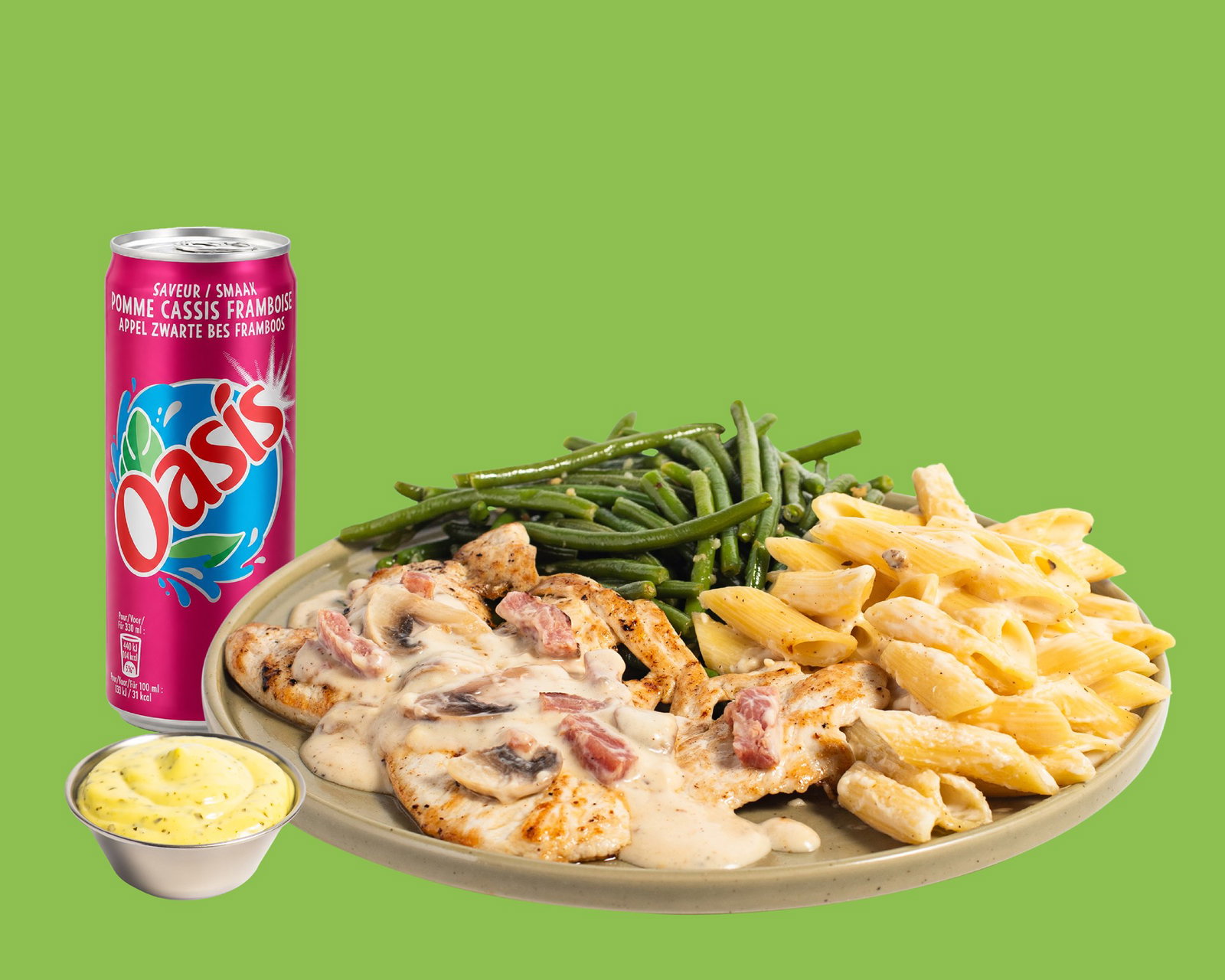 🥓🥩 Menu Escalope Poulet Romagnola