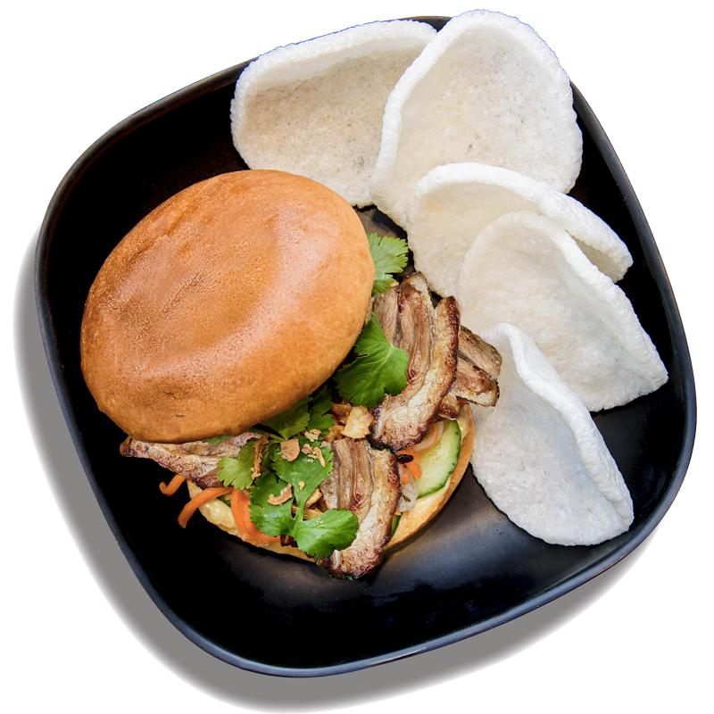 Burger Bao Mi au porc laqué