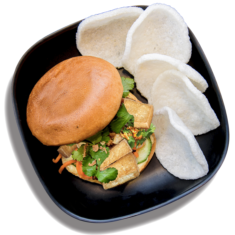 Burger Bao Mi au tofu sweet chili